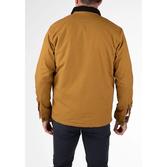 Vintage Stretch Canvas Shirt Jacket with Sherpa Lining - Large, New with Tag - Picture 2 of 6